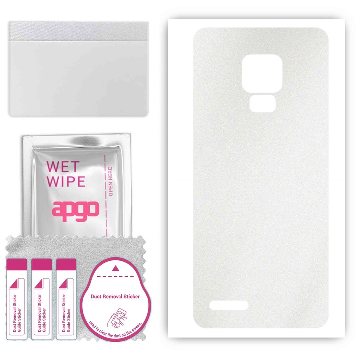 Folie de vinil pentru spate compatibil cu Ulefone Note 7P, rezistent la zgarieturi, Mata transparenta