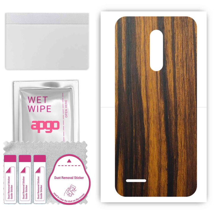 Протектор, Tigerwood Ulefone Note 8, устойчив на надраскване, заден, винил