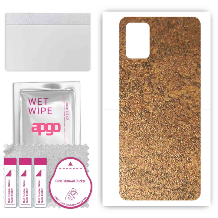 Задно винилово фолио, съвместимо с Umidigi A11 Pro Max, устойчиво на надраскване, ръждива мед