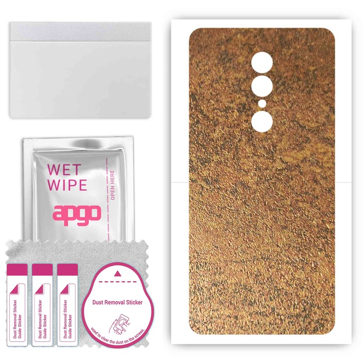 Задно винилово фолио, съвместимо с Umidigi S2 Lite, устойчиво на надраскване, ръждива мед