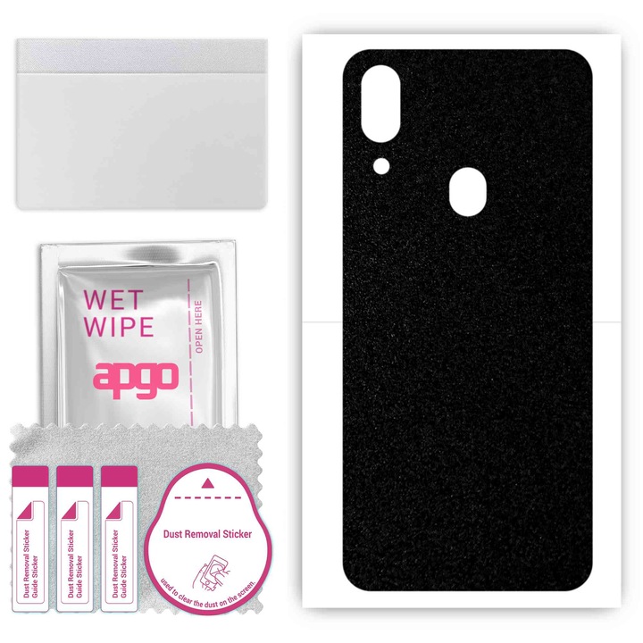 Задно винилово фолио, съвместимо с Umidigi A3 Pro, устойчиво на надраскване, матово черно