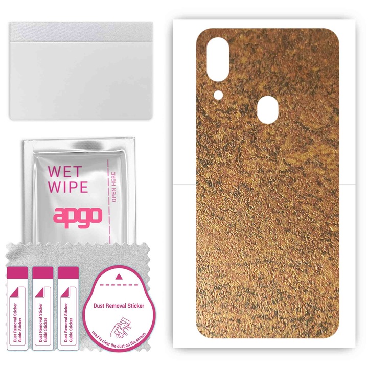 Задно винилово фолио, съвместимо с Umidigi One Pro, устойчиво на надраскване, ръждива мед