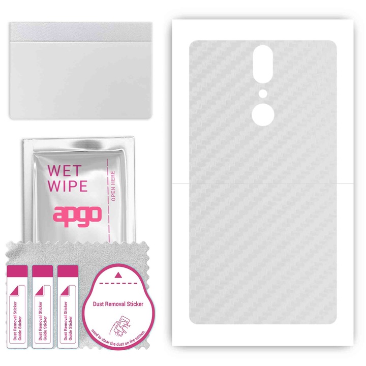 Задно винилово фолио, съвместимо с Umidigi Crystal, устойчиво на надраскване, прозрачен въглен