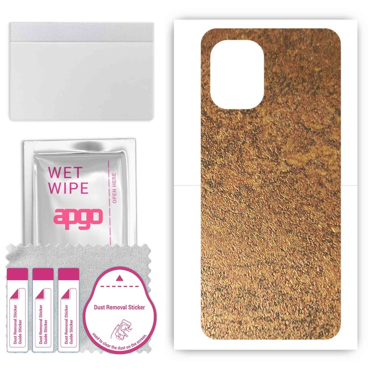 Задно винилово фолио, съвместимо с Umidigi C1 Max, устойчиво на надраскване, ръждива мед