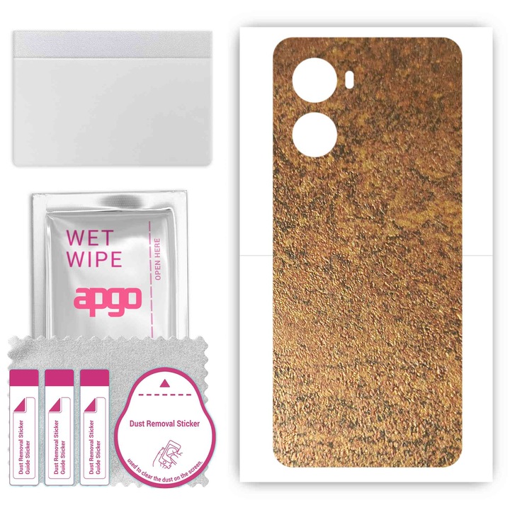 Задно винилово фолио, съвместимо с Umidigi G3, устойчиво на надраскване, ръждива мед