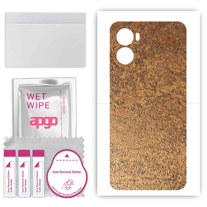 Задно винилово фолио, съвместимо с Umidigi G3 Max, устойчиво на надраскване, ръждива мед