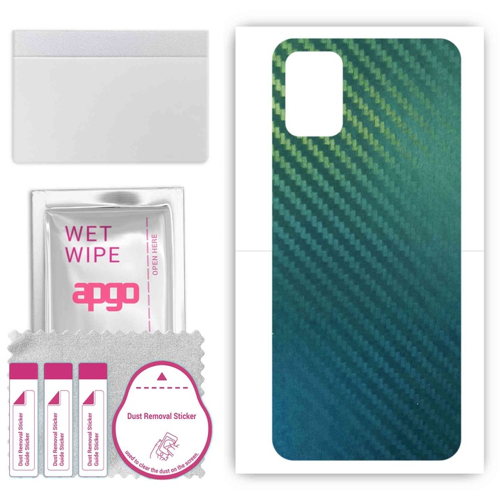 Устойчив на надраскване винилов заден капак Carbon Chameleon CAKA1, съвместим с Umidigi Power 5