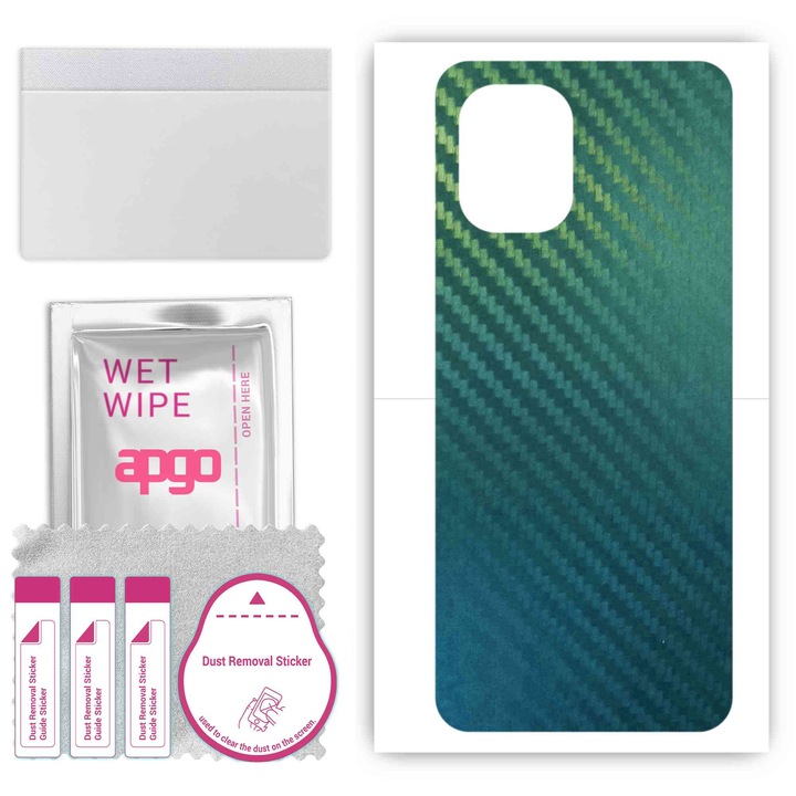 Устойчив на надраскване винилов заден капак Carbon Chameleon CAKA1, съвместим с Umidigi Power 7