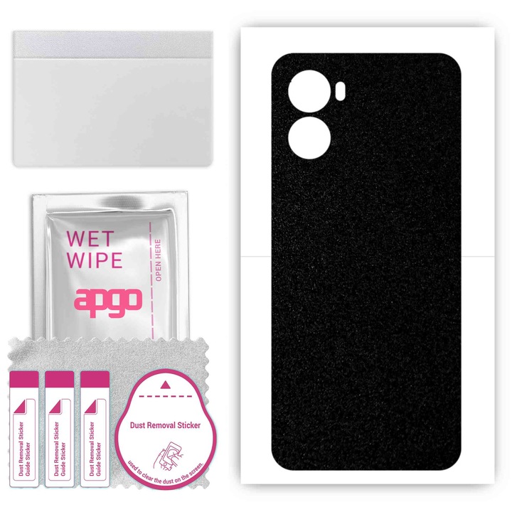 Задно винилово фолио, съвместимо с Umidigi G3 Max, устойчиво на надраскване, матово черно