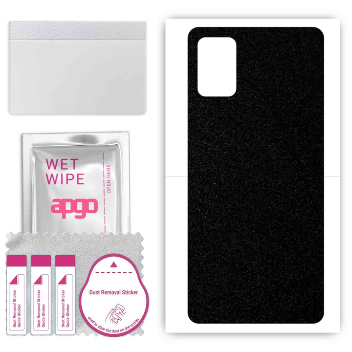 Задно винилово фолио, съвместимо с Umidigi S5 Pro, устойчиво на надраскване, матово черно