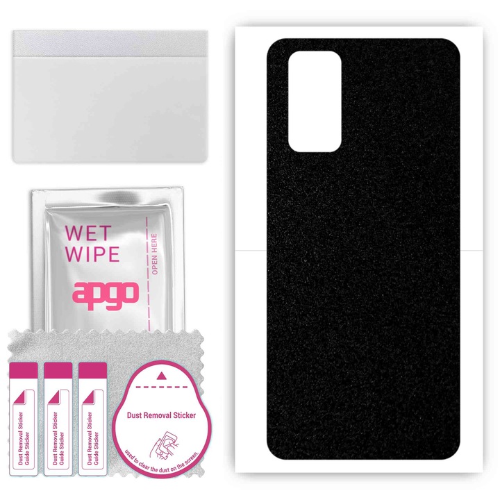 Задно винилово фолио, съвместимо с vivo iQOO 3 5G, устойчиво на надраскване матово черно