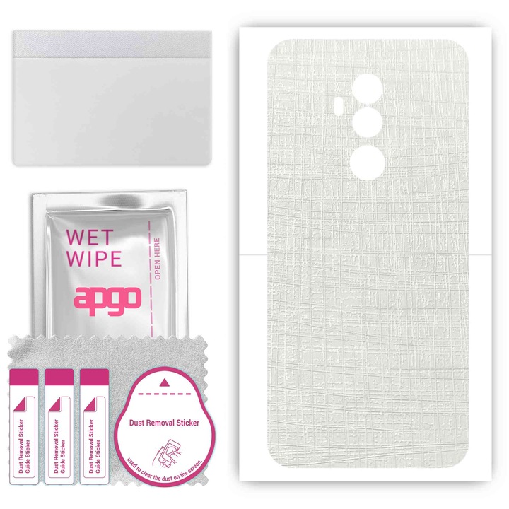 Задно винилово фолио, съвместимо с Umidigi Z2 Pro, устойчиво на надраскване, бяла материя