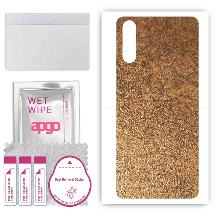 Задно винилово фолио, съвместимо с vivo V17 Neo, устойчиво на надраскване, ръждива мед