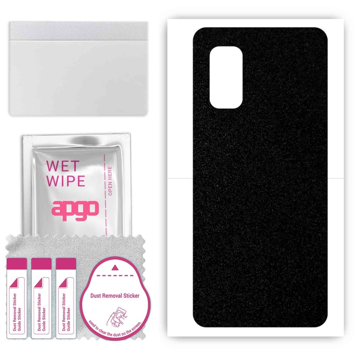 Задно винилово фолио, съвместимо с vivo V17, устойчиво на надраскване, матово черно