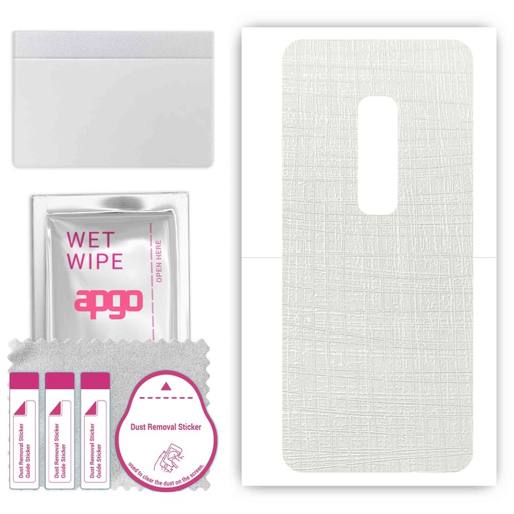 Задно винилово фолио, съвместимо с vivo V17 Pro, устойчиво на надраскване, бяла тъкан