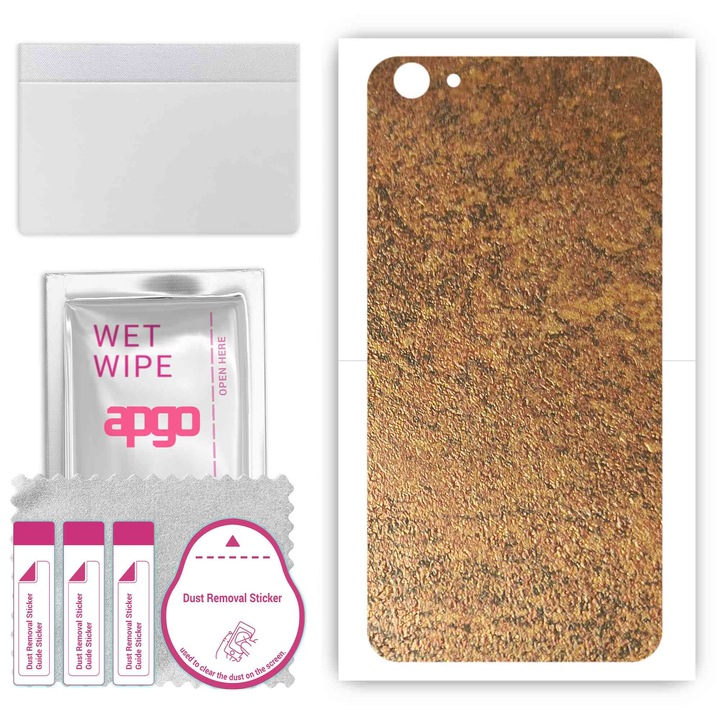 Задно винилово фолио, съвместимо с vivo X9, устойчиво на надраскване, ръждива мед