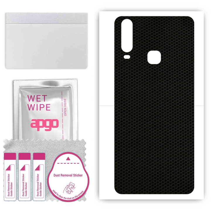 Задно винилово фолио, съвместимо с vivo Y17, устойчиво на надраскване, матрица