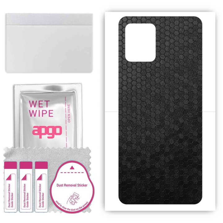 Съвместим с Vivo Y10 T1 устойчиво на надраскване черно винилово фолио с форма на пчелна пита