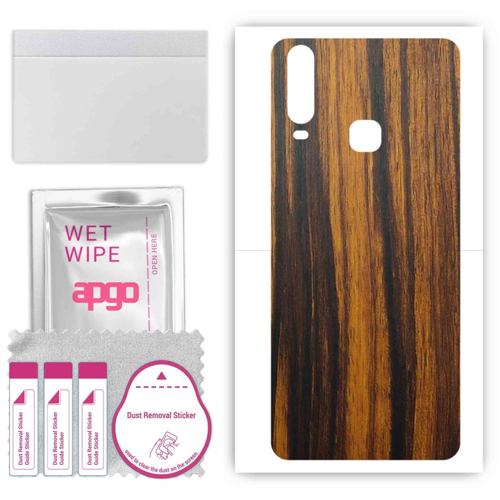 Съвместим с Tigerwood Vivo Y17 устойчив на надраскване заден винилов филм