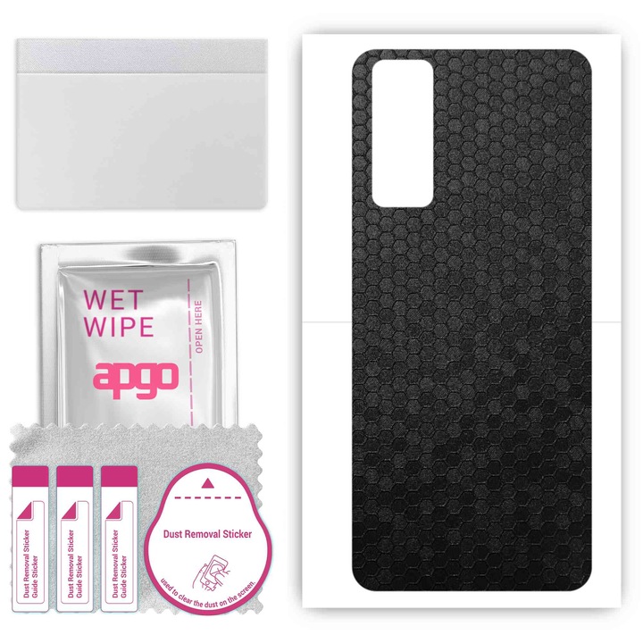 Съвместим с Vivo Y53s t2 Anti-Scratch Vinyl Back Film Honeycomb Black