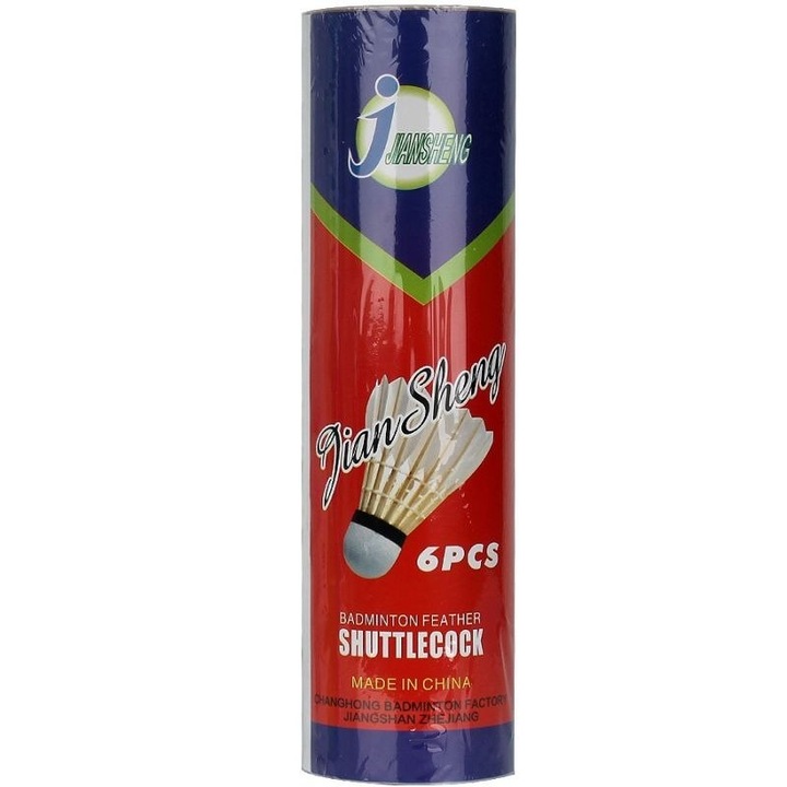 Set 6 fluturasi badminton, Techman, Alb