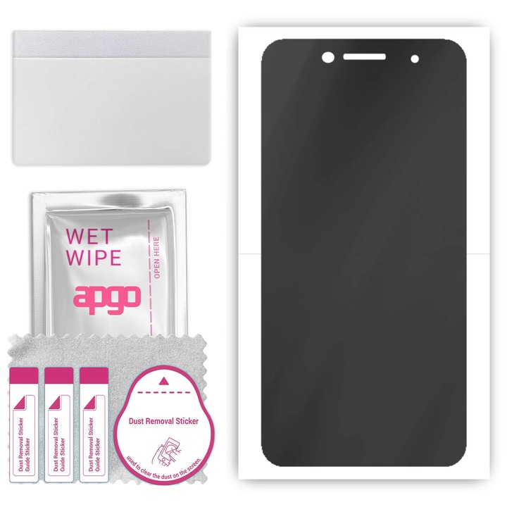 Protector de ecran pentru ZTE Blade A33 Core, Anti Spy, film hidrogel, cu strat de pozitionare cu instalare usoara