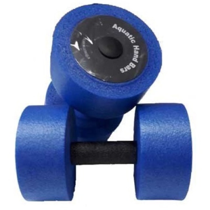 Set 2 gantere fitness, Spartan Sport, Fier/Neopren, 1 kg, Negru/Albastru