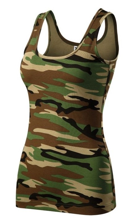 Top Dama Malfini, Malfini, Bumbac, Camo, 2XL