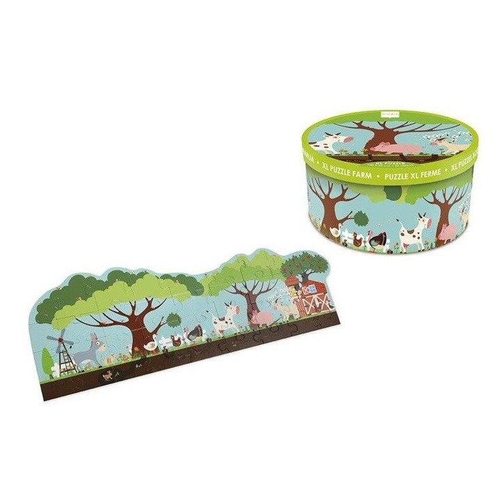 Пъзел Ферма Scratch, Картон, 36 части, 3 години+, Многоцветен