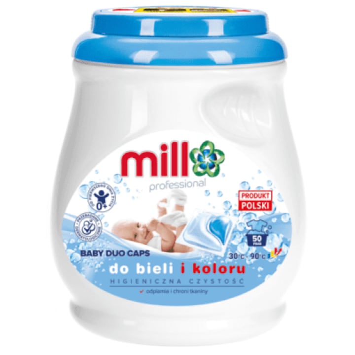 Univerzális kapszula babaruha mosásra, Malom, 50 db.