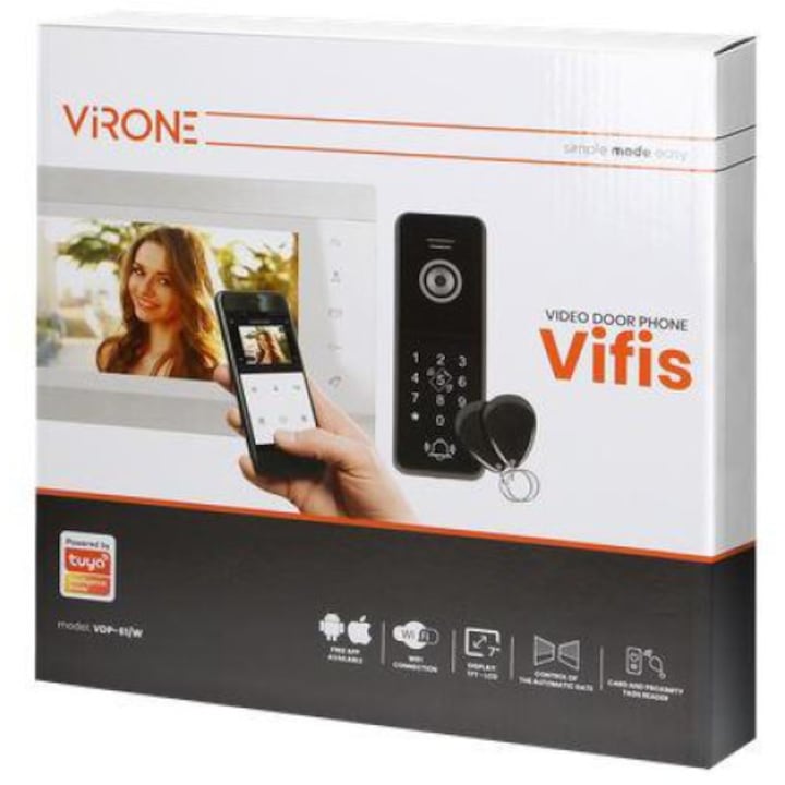 Videointerfon, Virone, Wi-Fi, Negru