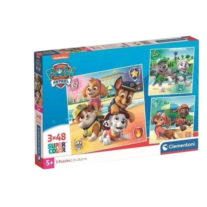 Clementoni - Puzzle 3x48 Mancs őrjárat - 40 - 99 darab