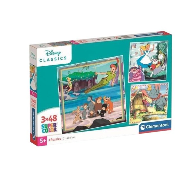 Clementoni 3 x 48 db-os puzzle - Disney klasszikusok (25302)