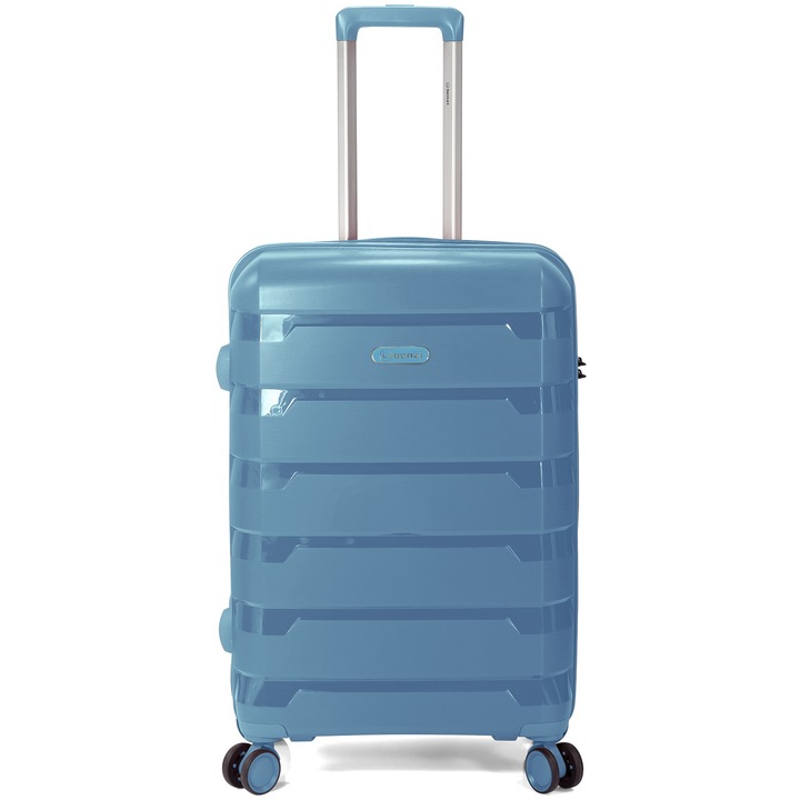 Куфар Среден BZ 5750 разтегателен, полипропилен, 4 двойни колела, 66 см, син