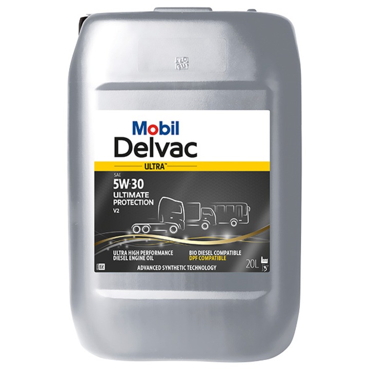 Ulei motor MOBIL Delvac Ultra 5W30 Ultimate Protection V2, volum 20 litri, sintetic