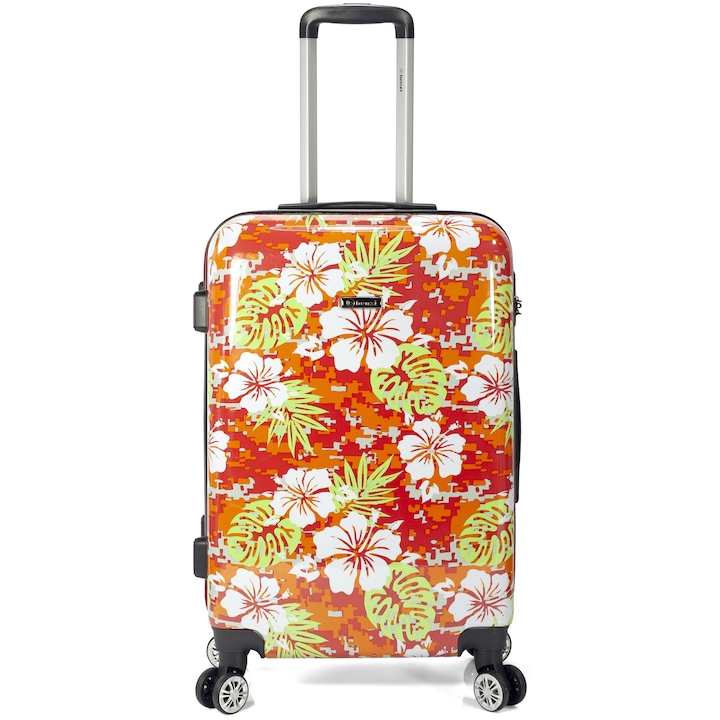 Kabinbőrönd, Benzi BZ 5748, ABS, 4 kerekű, 57 cm, Narancs