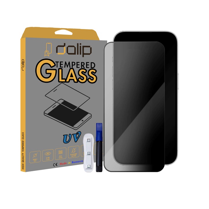 Folie UV pentru Samsung Galaxy S9 Plus, Dalip Extreme Polymer Protection, Full Cover, Privacy