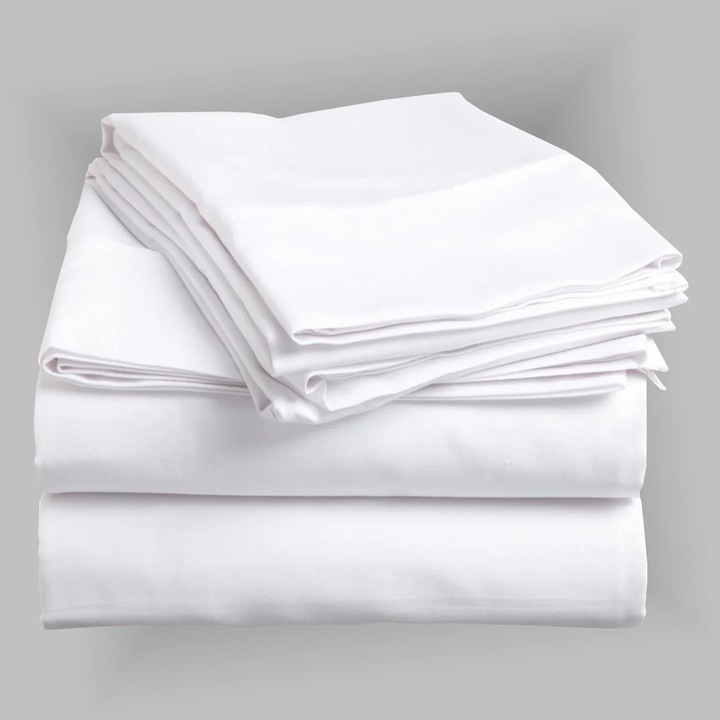 Cearsaf de pat Ranforce Alb 240 x 260 cm