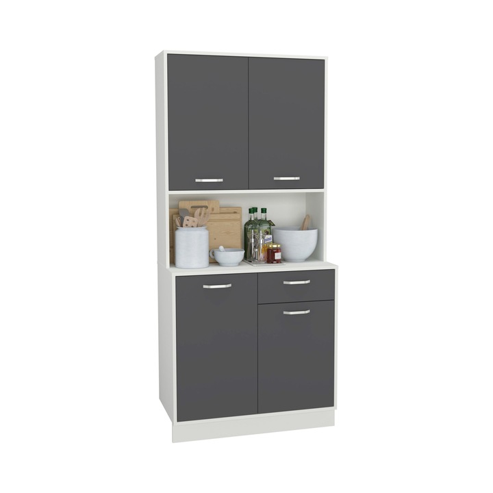 Bufet haaus Oma, Antracit/Alb, L 84 cm