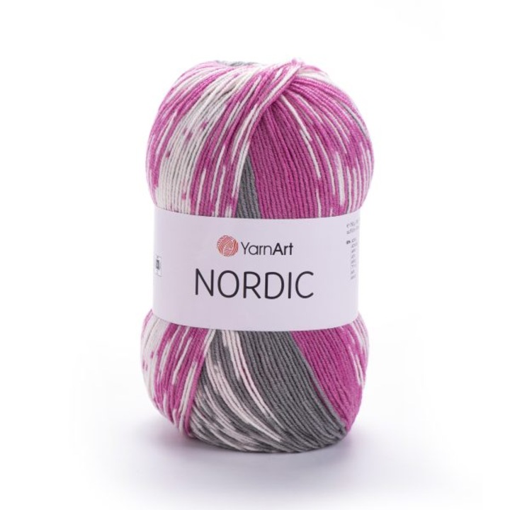 Fir pentru crosetat si tricotat Yarn Art Nordic 655, multicolor, acril, 510 m
