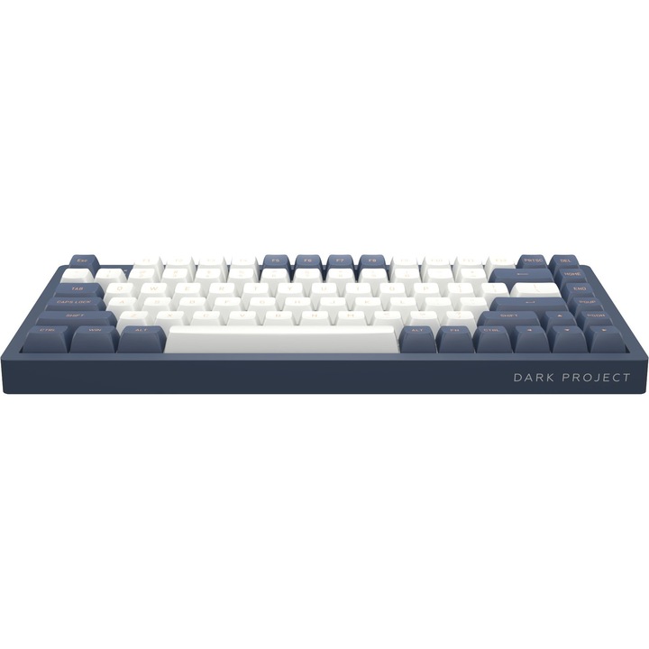Геймърскa клавиатура Dark Project KD83A, Бял/син, USB