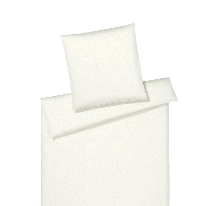Set lenjerie pat Elegante Circle 2330/7, Dublu cu doi saci, Ecru