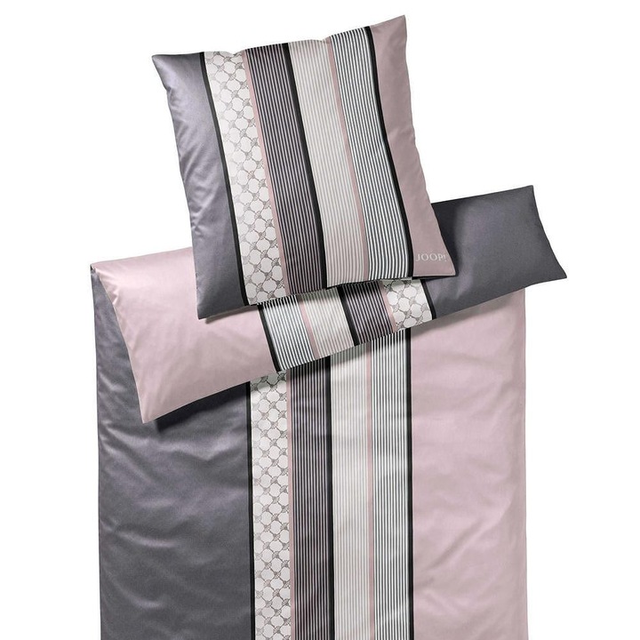 Спален комплект Elegante Cornflower Stripes 4069/11, Двоен с две торби, Многоцветен