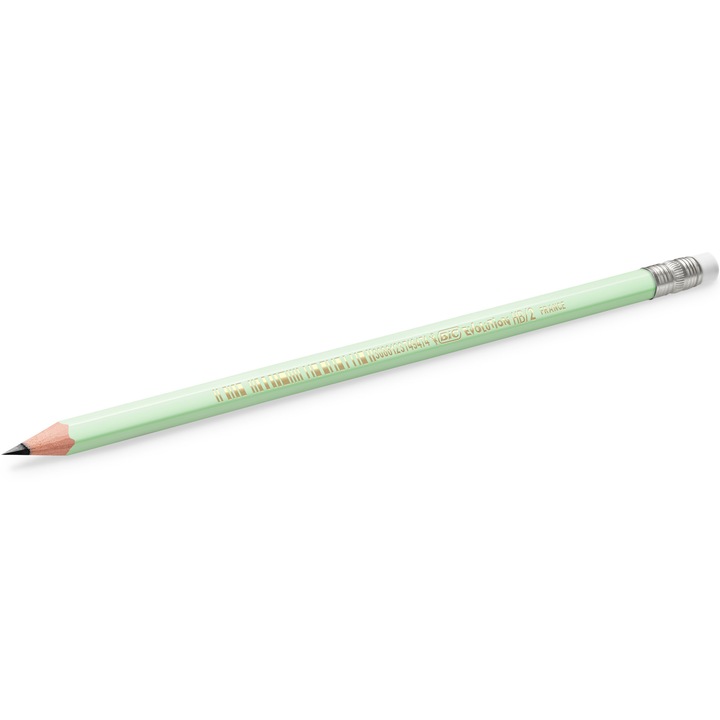 Creion grafit Evolution Pastel cu radiera Bl/5
