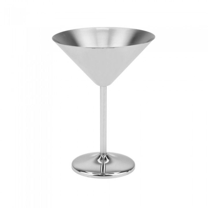 Pahar martini din inox CULINARO Silver, 250ml, 12xh16cm, argintiu