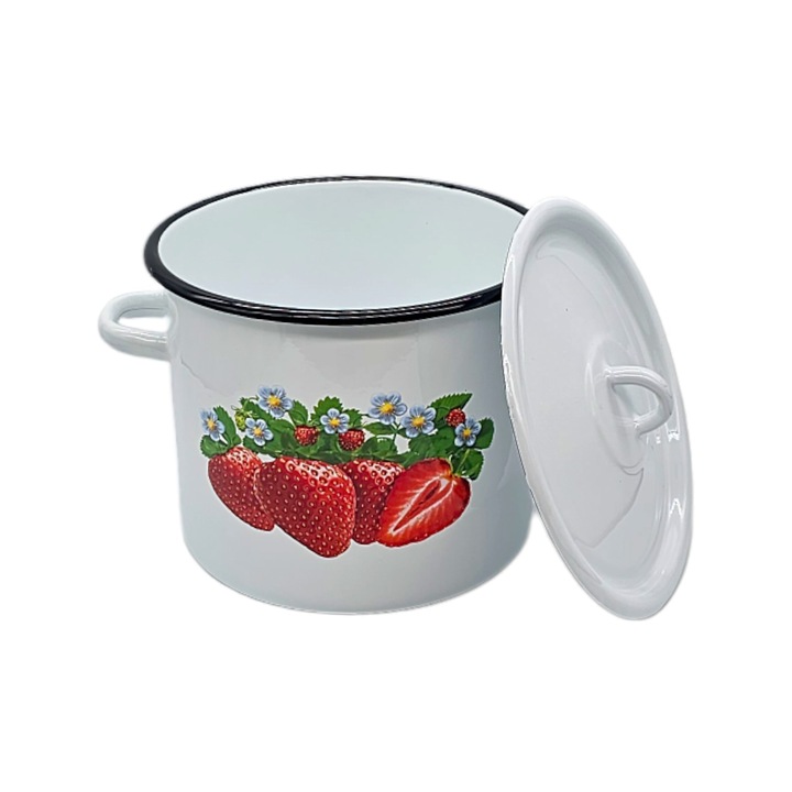 Oala cu capac, 7L, Capsuni