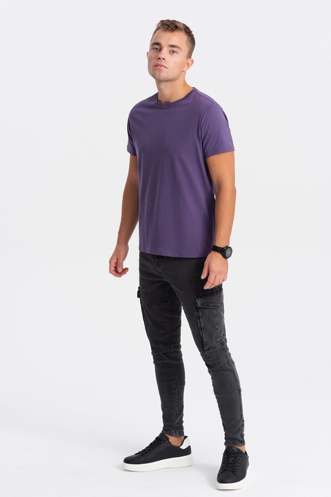 OMBRE, Kerek nyakú póló, Ametisztlila