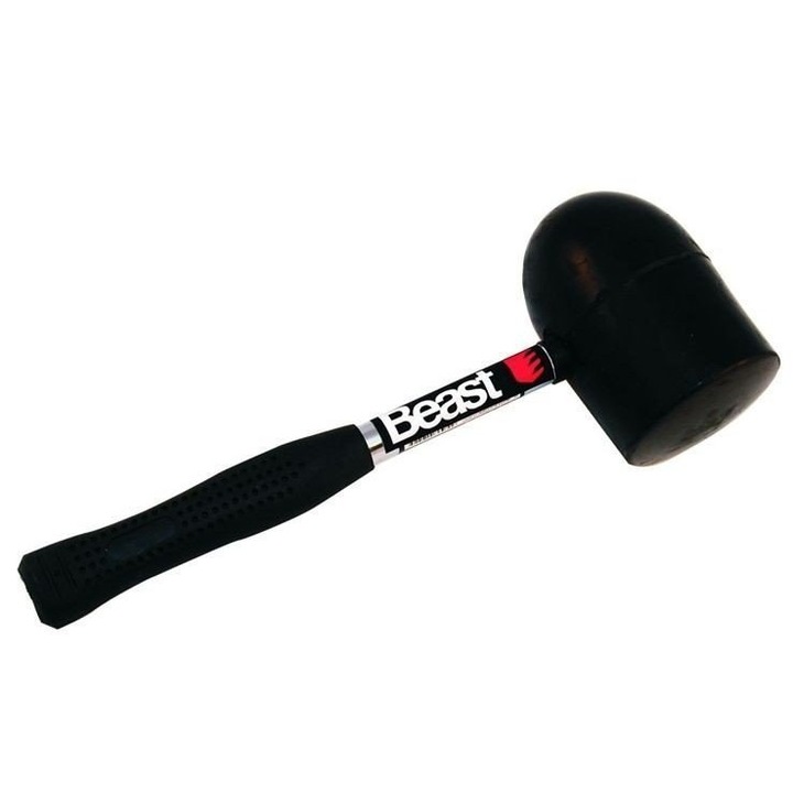 Ciocan tinichigiu, Beast, Cauciuc, 90mm, Negru