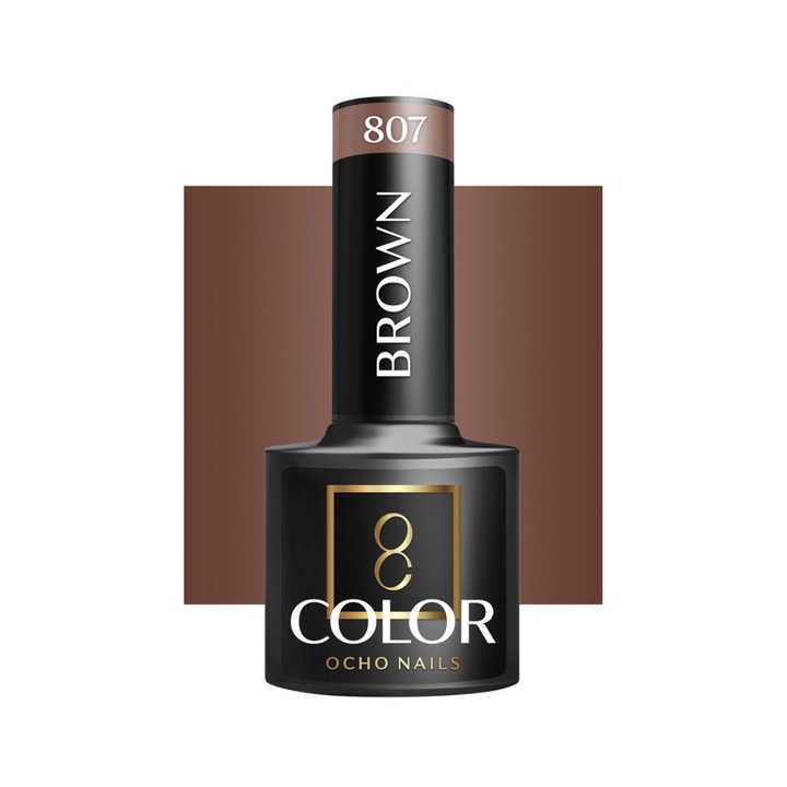 Лак за нокти, Ocho Nails, 807, 5 g, кафяв