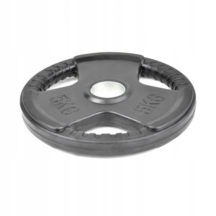 Disc olimpic, Master, Metal/Cauciuc, 38 cm, 5 kg, Gri